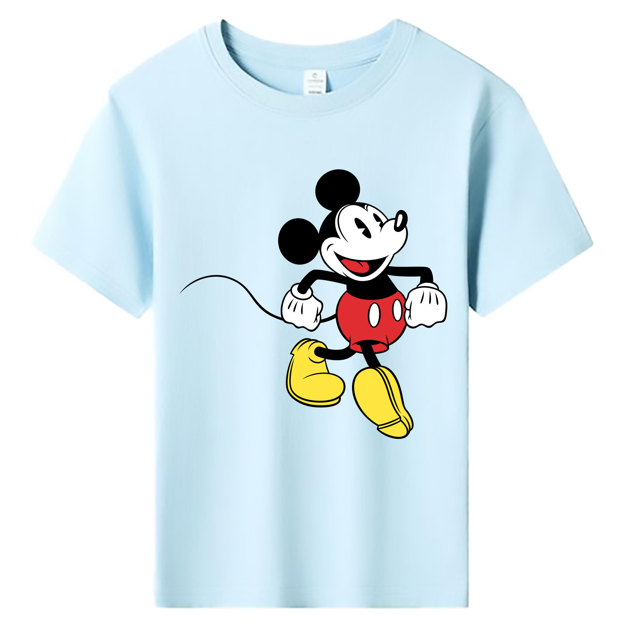 ミッキーマウス Mickey Mouse 綿100％キッズTシャツ（フロントプリント）